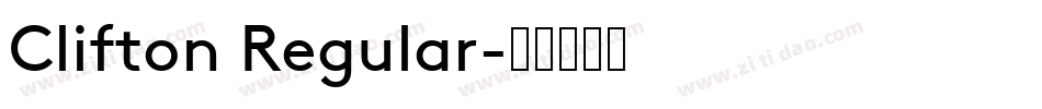 Clifton Regular字体转换